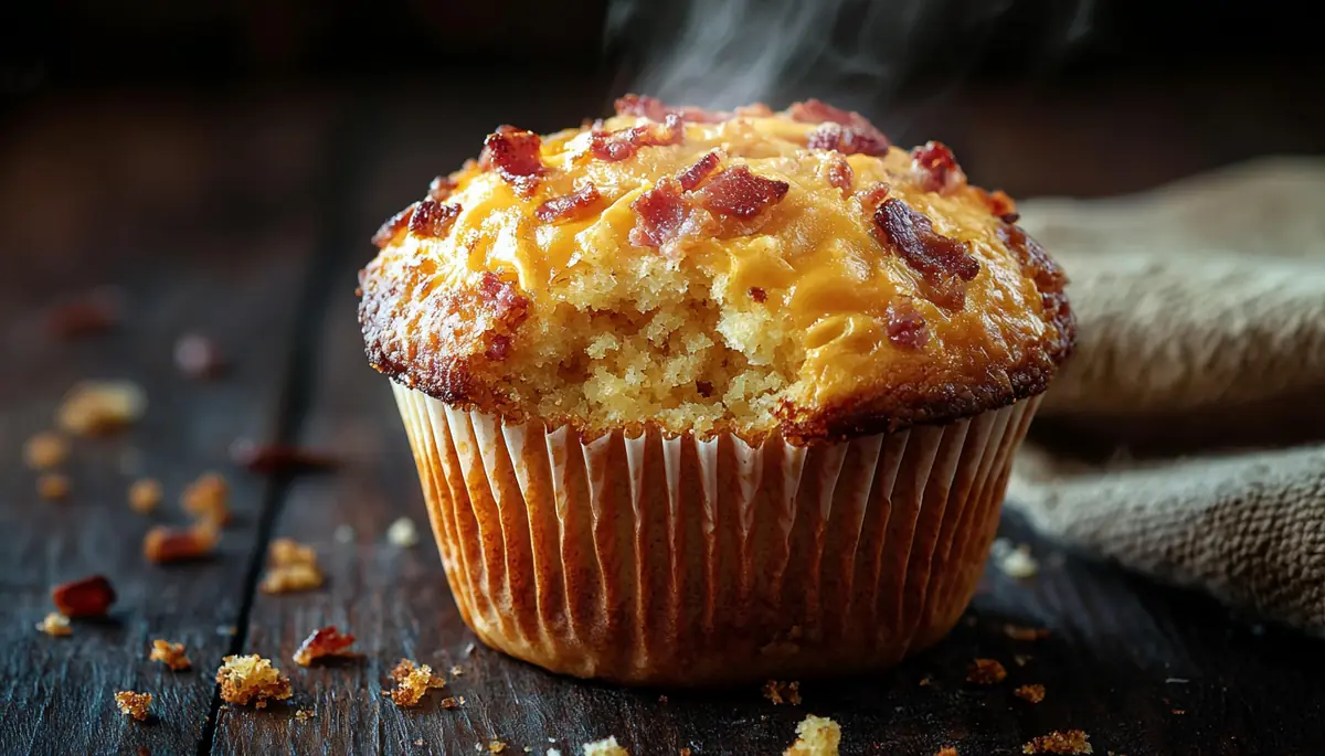 recette Muffins bacon, cheddar et oignons frits