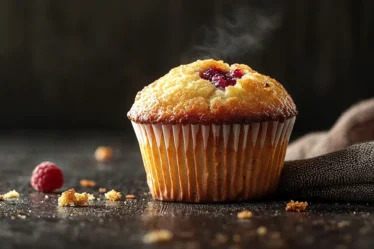 recette Muffins chocolat blanc et framboises lyophilisées