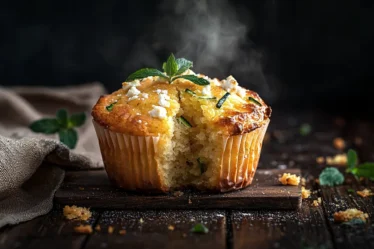 recette Muffins courgette, feta et menthe