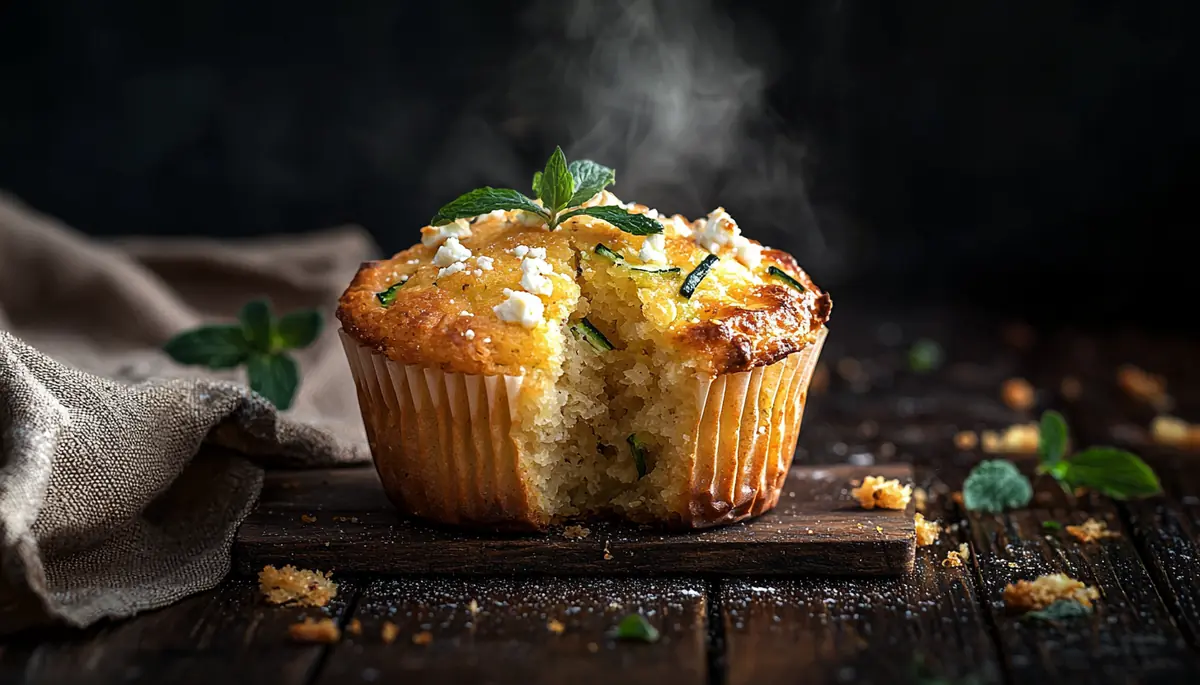 recette Muffins courgette, feta et menthe