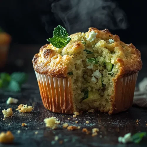 recette Muffins courgette, feta et menthe