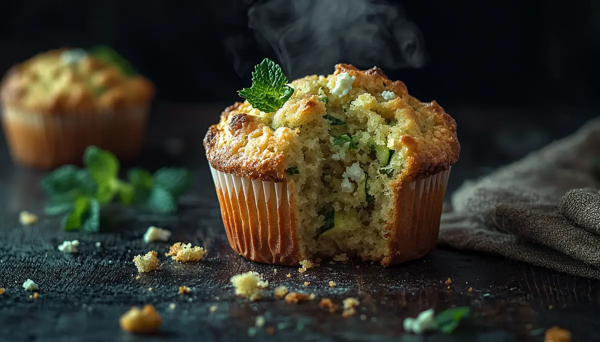 recette Muffins courgette, feta et menthe