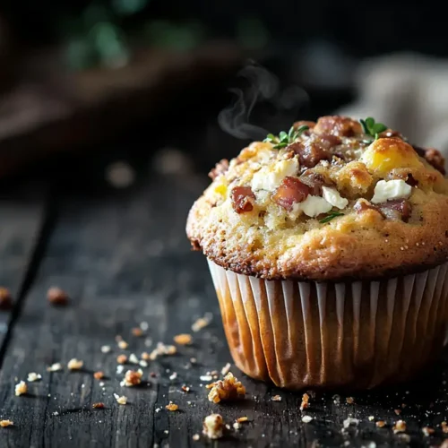 recette Muffins lardons ch&egrave;vre et noix