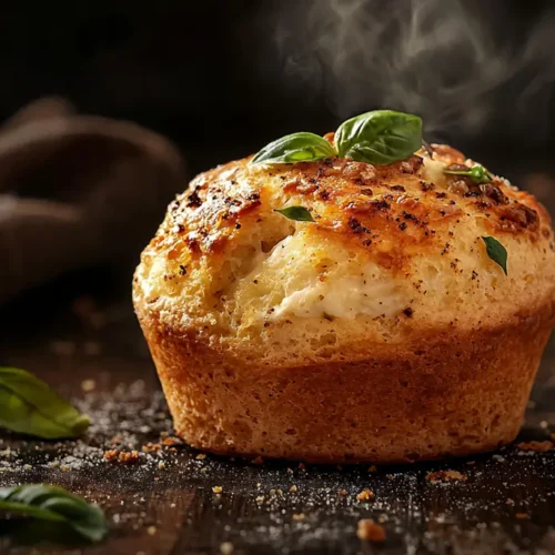 recette Muffins tomate s&eacute;ch&eacute;e, mozzarella et basilic